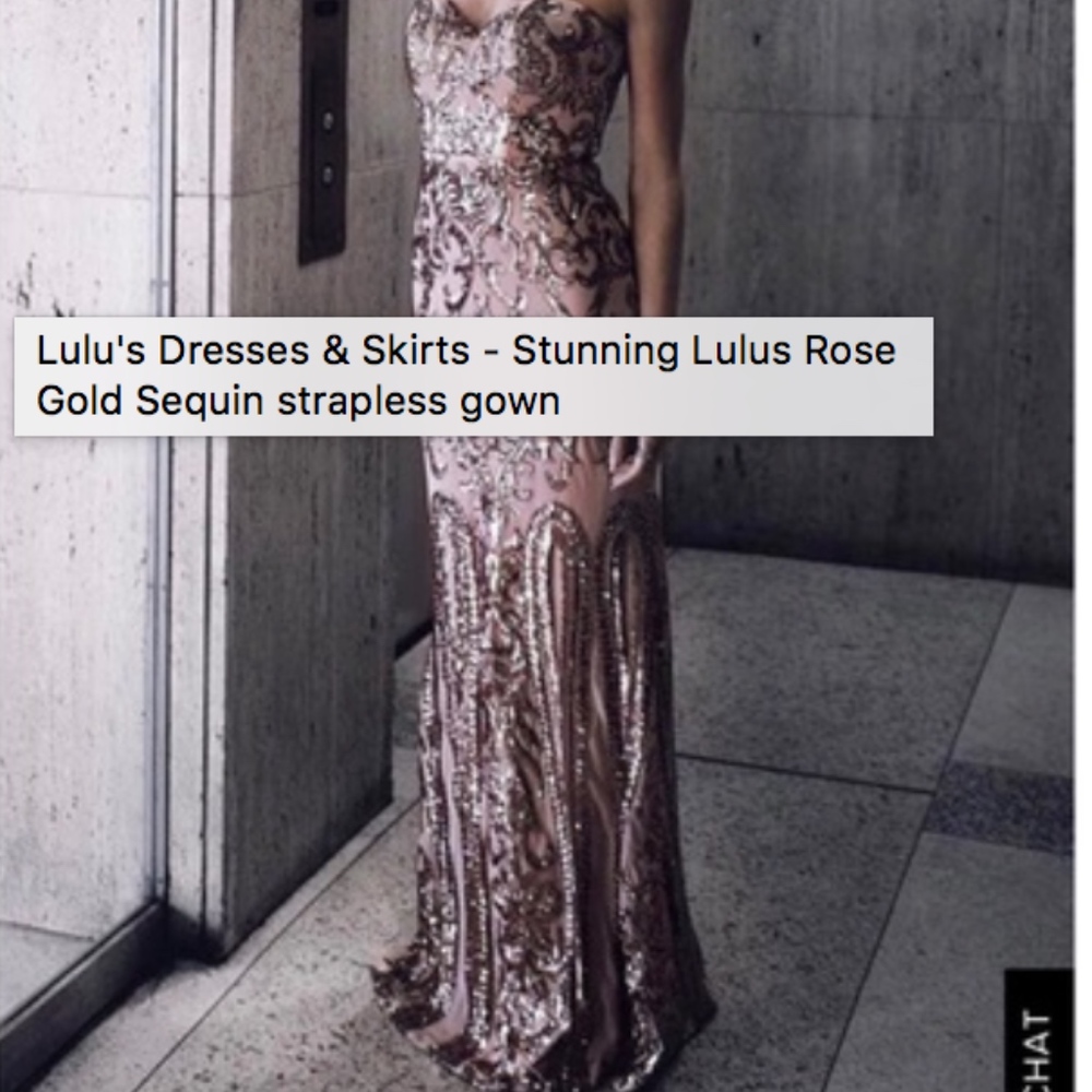 Lulu's Rose Gold sequin gown